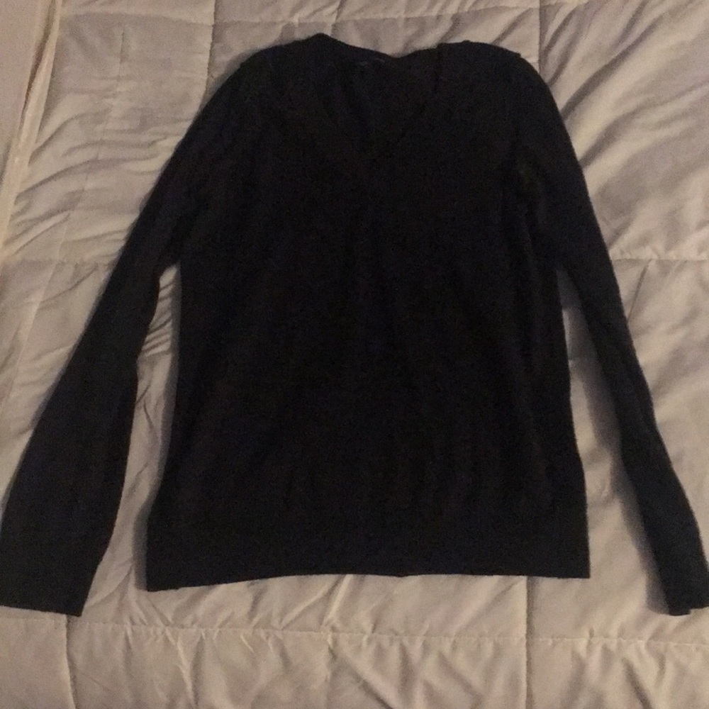 Dark grey v neck sweater